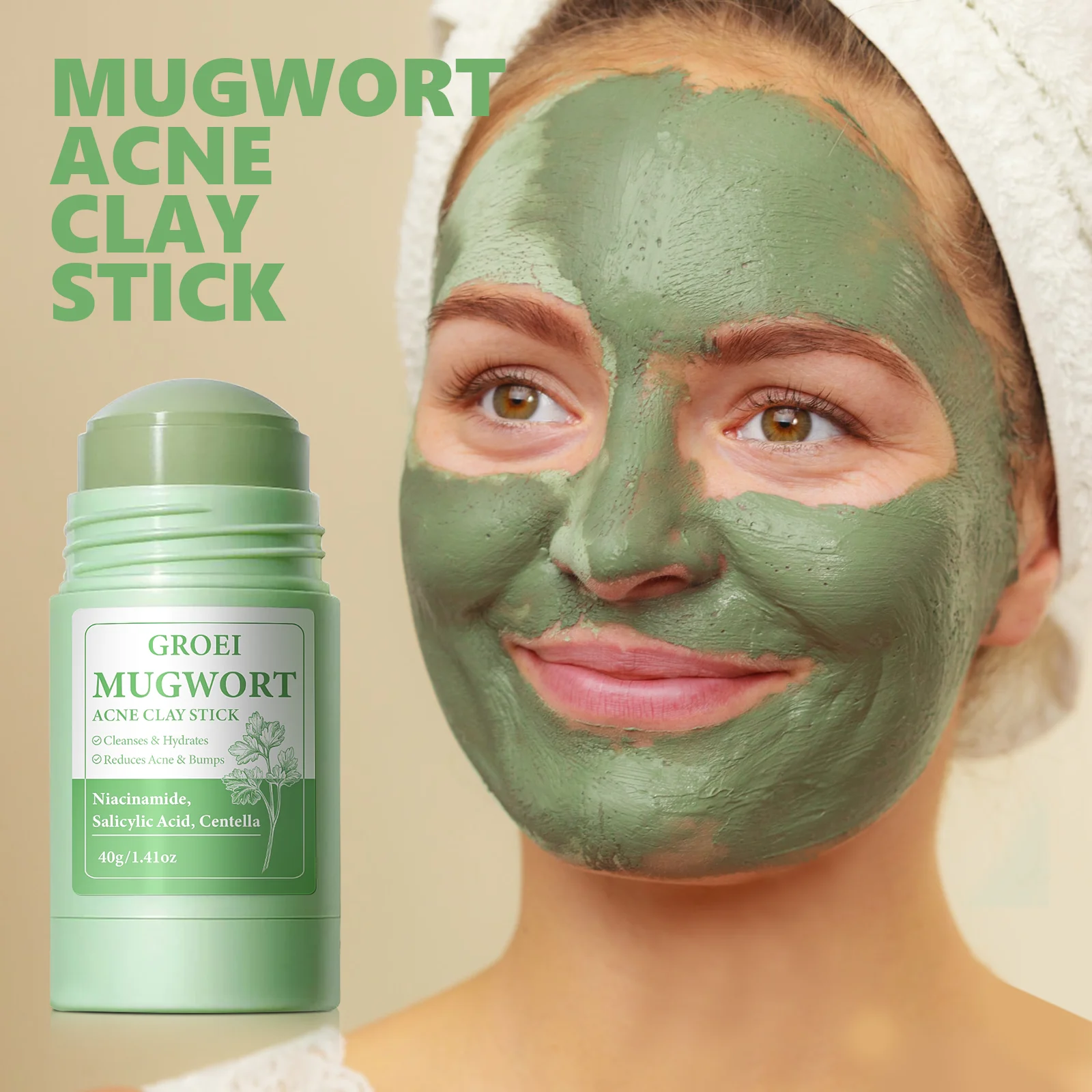 Mugwort Masker Padat Menghilan - Bentonite Clay Mask ulasan dan harga