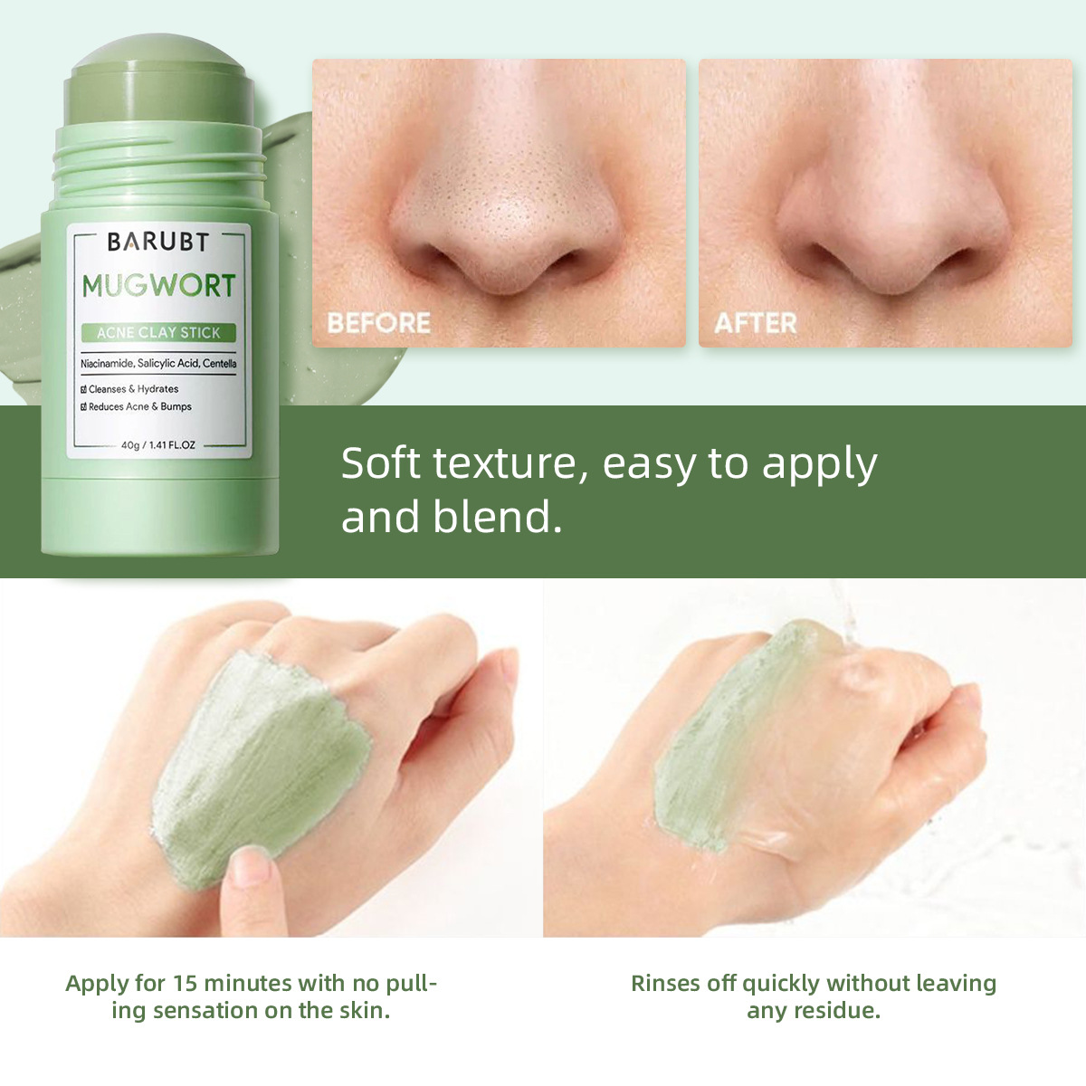 Menghilangkan Komedo Jerawat M - Bentonite Clay Mask ulasan dan harga